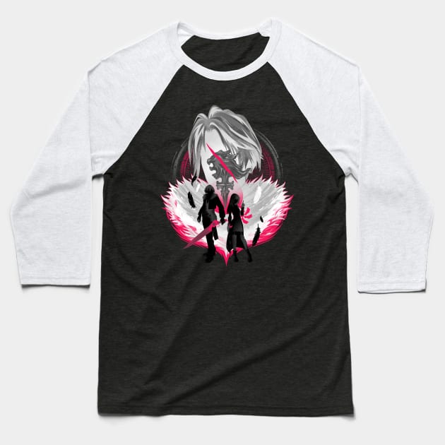 Squall of FFVIII Baseball T-Shirt by plonkbeast